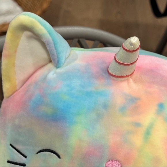 Squishmallows Cali 11” Cat Unicorn tie dyed Plushie - Picture 3 of 11